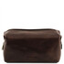 Geanta cosmetice piele maro inchis, marime mica, Tuscany Leather, Smarty