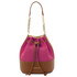 Geanta dama piele fucsia, cu efect de paie Tuscany Leather