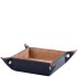 Suport accesorii din piele albastru inchis, Tuscany Leather