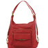 Rucsac dama si geanta de umar 2in1 Tuscany Leather din piele rosie