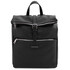 Rucsac din piele naturala neagra, TL Denver