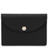Portcard elegant din piele naturala neagra TL