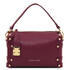 Praline Leather handbag Bordeaux