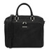 Pisa Leather laptop briefcase with front pocket Black