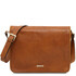 TL Messenger Two compartments leather shoulder bag - Large size Natural