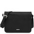 TL Messenger Two compartments leather shoulder bag - Large size Black