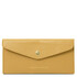Leather envelope wallet Pastel yellow