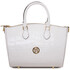 Layla Croc print leather duffle bag White