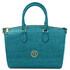 Layla Croc print leather duffle bag Turquoise