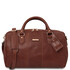 Lisbona Travel leather duffle bag - Small size Brown