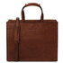 Palermo Leather briefcase 3 compartments for women Brown