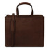 Palermo Leather briefcase 3 compartments for women Dark Brown