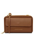 Urania Leather wallet/phone holder with strap Cognac