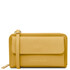 Urania Leather wallet/phone holder with strap Pastel yellow