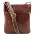 Jason Leather Crossbody Bag Brown