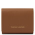 Iside Exclusive leather wallet - Small size Cognac