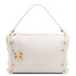 Praline Soft leather duffle bag White