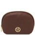 Vera Soft leather toiletry case Coffee