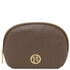 Vera Soft leather toiletry case Dark Taupe