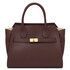 Origami Leather tote Coffee