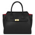 Origami Leather tote Black