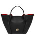 Legame Leather shopping bag Black
