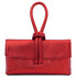 TL Bag Metallic leather clutch Red