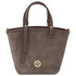 Glacette Suede leather bucket bag Dark Taupe