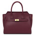 Origami Leather tote Bordeaux