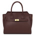 Origami Leather tote Coffee