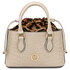 Croque Croc print leather handbag Beige