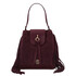Nomade Suede leather fringe shoulder bag Bordeaux