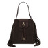 Nomade Suede leather fringe shoulder bag Dark Brown