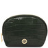 Vera Croc print leather toiletry case Forest Green