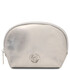 Vera Soft metallic leather toiletry case Silver