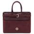 Tenace Suede leather handbag Bordeaux