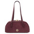 Eclaire Suede leather shoulder bag Bordeaux