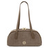 Eclaire Suede leather shoulder bag Dark Taupe