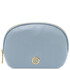 Vera Soft leather toiletry case Light Blue