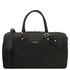 Lisbona Travel leather duffle bag - Large size Black