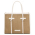Frame Straw effect shoulder bag White