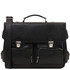 Ventimiglia Leather multi compartment TL SMART briefcase with front pockets Black