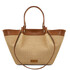 Soleil Raffia shopping bag Cognac