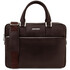 Ferrara Leather laptop briefcase Dark Brown