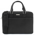 Torino Saffiano leather laptop briefcase Black