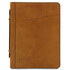Cesare Leather document case with handle and ring binder Natural