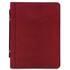 Cesare Leather document case with handle and ring binder Red