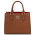 Croque Leather handbag Cognac