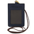 Leather badge holder Dark Blue