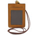 Leather badge holder Natural